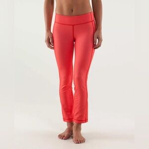 Lululemon P.Y.B Pant Denim Love Red Yoga Pants Size 4
